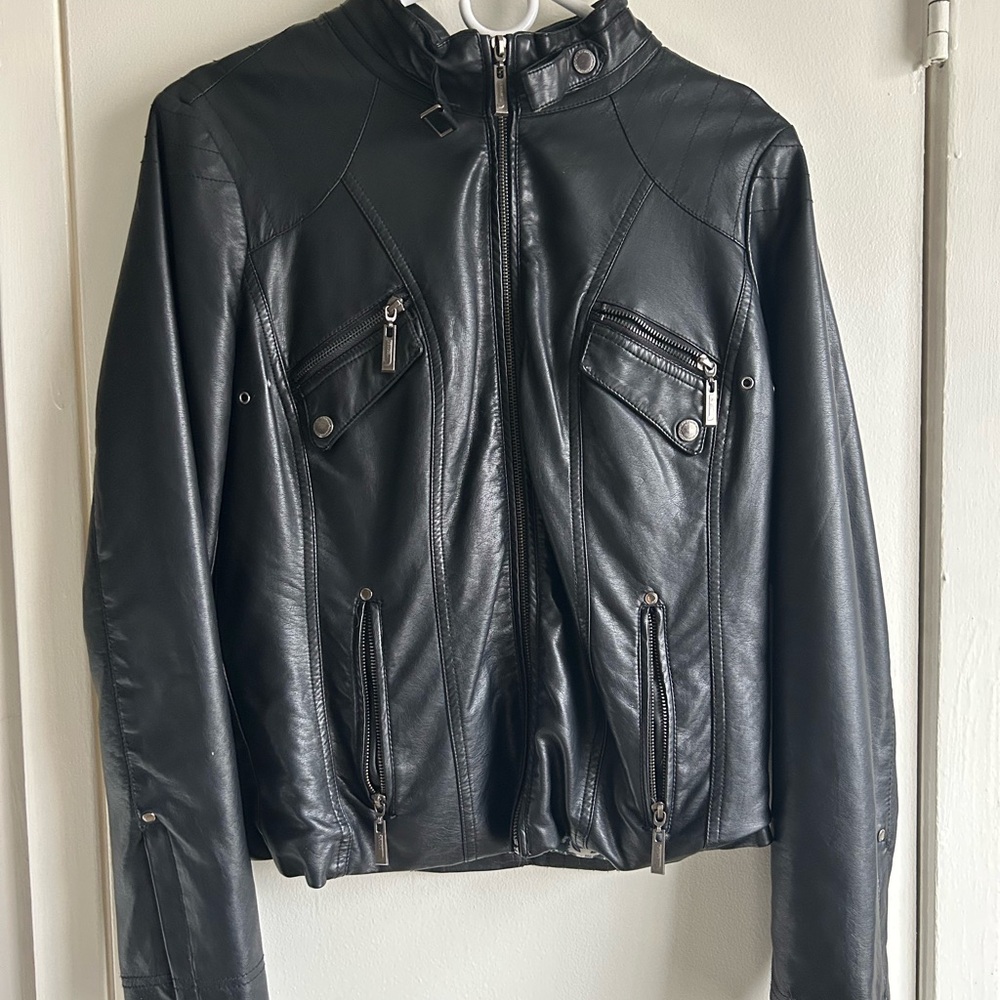 Jou Jou Black Faux Leather Jacket